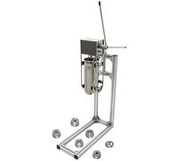 Commercial Churro Machine, 3L Stainless Steel Spanish Churro Maker with 6 Nozzles and L-Shaped Working Stand for Business or Home Use