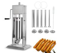 Commercial Churro Maker, Stainless Steel Vertical Churro Press Machine, Manual 5L/7L/10L/15L Sausage Stuffer for Spanish Churros
