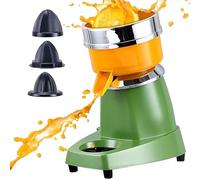 Commercial Citrus Juicer Machine - Electric Lemon Juice Extractor, 1400 RPM, 3 Interchangeable Cones, Large Feed Chute for Oranges, Lemons, Limes, Grapefruits