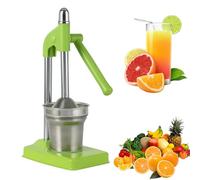 Commercial Citrus Juicer Professional Hand Press Manual Fruit Juicer Heavy Duty Orange Squeezer Citrus Orange Lemon Lime Pomegranate Squeezer Stainless Steel Kitchen Manual Orange Juicer (Green)