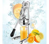 Commercial Citrus Juicer - Professional Manual Fruit Squeezer, Stainless Steel Hand Press for Fresh Juice, Ideal for Orange, Lemon, Pomegranate, Lime