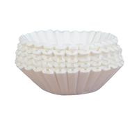 Commercial Coffee Filter Paper 12 Cups Extra Large 9.75 Inches in Diameter Unbleached Filter for Drip Machines Flat Bottom Design to Overflow Round Table Dining Set for 4 Small (White, One Size)