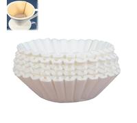 Commercial Coffee Filter Paper 12 Cups Extra Large 9.75 Inches in Diameter Unbleached Filter for Drip Machines Flat Bottom Design to Overflow Round Table Mats for Dining Room Table (White, One Size)