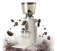 Commercial Coffee Flat Burr Grinder,9 Precise Settings, 2800rpm Professional Espresso Coffee Bean Grinding Machine,Dual Dosing Modes(Beige)