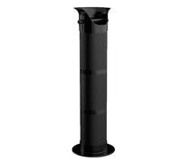 Commercial Coffee Grounds Knock Box, Floor Standing Espresso Collection Dump Bin Large Capacity Coffee Grounds Bucket with Removable Non-Slip Base & Knock Bar & Towel (Black)