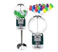 Commercial Coin-Operated Capsule Vending Machine with Metal Stand, Holds 240 Capsules, Ideal for Store and Home Use