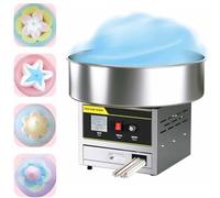 Commercial Cotton Candy Machine, 1200W Stainless Steel Professional Maker with Tray for Delicious Marshmallows at Events and Parties
