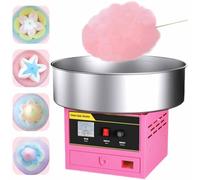 Commercial Cotton Candy Machine, 1200W Stainless Steel Professional Maker with Tray for Delicious Marshmallows at Events and Parties