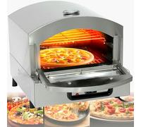 Commercial Countertop Pizza Maker Single Stove Stainless Steel Electric Pizza Oven, for Family and Restaurant Fast Heating and Energy-Saving