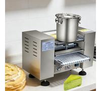 Commercial Crepe Machine, Fully Automatic Mille Crepe & Thin Pancake Maker, 300 Crepes/Hour Output, 150°C Uniform Heating, Auto Cutting, 2800W for Dessert Shops