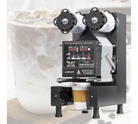 Commercial Cup Sealer Machine 350W, 550-800 Cups/H, Fully Automatic Plastic Cup Sealer for 88-95mm Cups, Seals Hot Drinks Under 90°C, Adjustable Roll Film for Milk Tea Shop