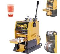 Commercial Cup Sealing Machine, Fast 3-Second Heat Sealing for Bubble Tea and Coffee, 400-500 Cups/Hour, Semi-Automatic Electric Sealer