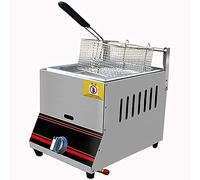 Commercial Deep Fat Fryer Fryer with Basket and Lid, GasFryer, Thick Stainless Steel Countertop Deep Fryer, for Restaurant and Home Use