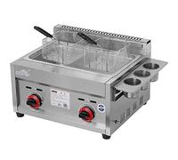 Commercial Deep Fat Fryer Professional Commercials GasFryer, Large Capacity Stainless Steel Desktop Kitchen Restaurant Fryer with Frying Basket, for Commercials and Home Use