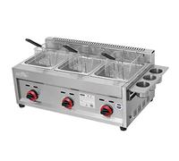 Commercial Deep Fat Fryer Professional Commercials GasFryer, Large Capacity Stainless Steel Desktop Kitchen Restaurant Fryer with Frying Basket, for Commercials and Home Use