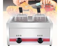 Commercial deep fryer Countertop Lpg Gas Fat Dual Tanks - 10/20/30L Large Capacity Gas, Stainless Steel Lpg For Chips Donuts Fish Triplecylinder10L+10L+10L