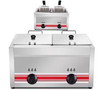 Commercial deep fryer Dual Tank - 10L/20L/30L Large Capacity Multi-Function Gas With Basket Stainless Steel Double-Cylinder Gas For Restaurant For Home Kitchen