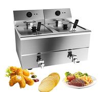 Commercial deep fryer, Electric Pan, Fat With Removable Basket Professional Heating, Air For Stainless For French Fries Fried Chicken Donuts More Gas (16L2)