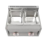 Commercial deep fryer Gas Countertop Adjustable Temperature Tank Oil Frying Machine With Baskets & Lids For Home Kitchen Restaurant