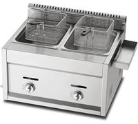Commercial deep fryer Gas Countertop Stainless Steel French Frylpg Propane Outdoor Cooker For Frying French Fries Onion Rings Chicken10L+10L