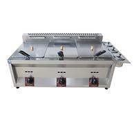 Commercial deep fryer - Gas Countertop Stainless Steel Outdoor Cooker For Frying French Fries, Onion Rings, Chicken - 10L Capacity With 3 Fry Baskets