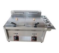 Commercial deep fryer Gas - Stainless Steel Countertop Propane Cooker For French Fries, Onion Rings, Chicken - Outdoor Cooking