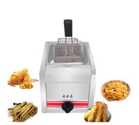 Commercial Deep Fryer Gas Stainless Steel Countertop With Baskets Independent Fire For Cooking French Fries Home Kitchen Restaurant Use