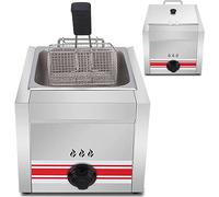 Commercial deep fryer Multi-Function Gas, 10L/20L Large Capacity Lpg, Stainless Steel Double-Cylinder Gas, Adjustable Firepower, For Chips Donuts Fish, Easy Clean