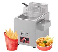 Commercial deep fryer Professional Gas, Countertop Restaurant Stainless Steel, Chicken Chips With Basket For Restaurant Countertop Family Cooking