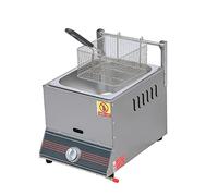 Commercial deep fryer Professional Propane,Restaurant Fast Food Restaurant Double Tank Stainless Steel Countertop Lpg Gas,Outdoor S With Basket And Lid,For French Fries