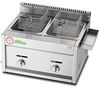Commercial Deep Fryer - Professional Stainless Steel Gas Fryer with Basket and Lid for Restaurant and Home Cooking