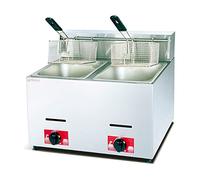 Commercial deep fryer Restaurant Professional Gas, Stainless Steel Tabletop Single-Cylinder/Double-Cylinder Propane - Outdoor Stove Cooking Table With Frying Basket, Fried Chicken And Fish