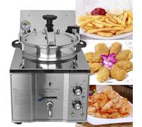 Commercial Deep Fryer - Stainless Steel Electric Fryer with Air Frying Function, 50-200℃ Temperature Control & 0-30 Minute Timer for Restaurant Cooking