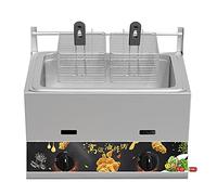 Commercial deep fryer Stainless Steel Lpg Gas For Chips Donuts Fish, 10L/23L Large Capacity Lpg, Multi-Function Gas, Adjustable Firepower, For Chips Donuts Fish (Lgp 20L Single Tank)