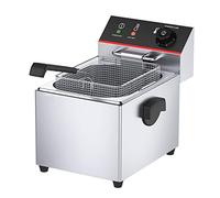 Commercial deep fryer Stainless Steel Single Cylinder Electric,Electric Fat, Countertop Design, Easy Clean, For Chicken French Fries Fish And Shrimp Oil Frying Pan