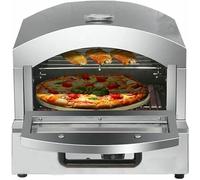 Commercial Desktop Electric Heated Pizza Oven, Countertop Pizza Maker, Thickened Visible Glass, 0-350 °C Temperature Adjustment, for Restaurant Home Party