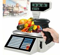 Commercial Digital Price Computing Scale - Barcode Label Printing Scale with Thermal Printer - Electronic Weight Scale for Retail Store/Supermarket
