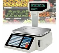 Commercial Digital Price Computing Scale - Barcode Label Printing Scale with Thermal Printer - Electronic Weight Scale for Retail Store/Supermarket