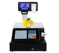 Commercial Digital Price Computing Scale with Label Printing, Double-Sided Display for Fruit and Vegetable Weighing