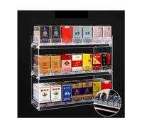 Commercial Display Holder - Wall Mounted Automatic Stand Rack, Clear Countertop Pusher Tray for & Alcohol Dealers - Size 67x16x21.5cm