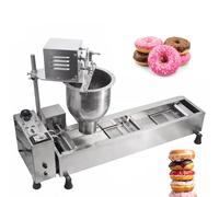Commercial Donut Maker Machine, Automatic Stainless Steel Doughnut Fryer with Multiple Molds and Large Hopper, for Bakery and Food Cart Operations