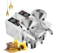 Commercial Double-Head Oil Press Machine, 6-12KG/H Output, Dual Temperature Control, 24H Continuous Work, Hot/Cold Press Modes, Low Power Consumption