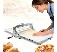 Commercial Dough Laminator, Dough Roller Sheeter, Thickness Adjustable 0-25mm, Stainless Steel Table Top Croissants Fondant Pizza Pastry Sheeter Machine