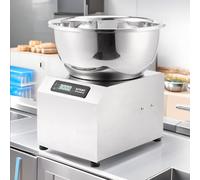 Commercial Dough Mixer with Stainless Steel Bowl, Heavy-Duty Spiral Kneading Machine for Pizza & Bread Dough, Timing Function,Dual Rotation,5kg