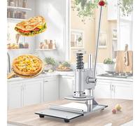 Commercial Dough Press Maker: 6.3inch & 9.8inch Dual-Size Plates for Homemade Pizza, Chinese Pancake, Meat Pies - Hand-Operated Stainless Steel Presser for Home Commercial Use Large