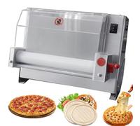 Commercial Dough Sheeter Machine Electric 450W Pizza Press Foot Pedal, 0.7-5.4mm Thickness, Stainless Steel Pasta for Home and Kitchen