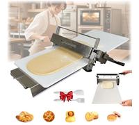 Commercial Dough Sheeter Machine, Stainless Steel Manual Dough Sheeter, Thickness Adjustable Folding Dough Roller Machine for Bakeries Pastries for Croissant Pizza Puff Pastry(40.55x22.83x9.84in)