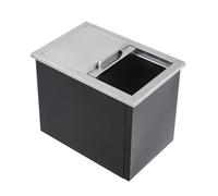 Commercial Drop in Ice Chest Cooler - 20×14×13 Inch Stainless Steel Ice Cooler, Commercial Ice Bin with Cover, Outdoor Kitchen Ice Bar for Cold Wine/Beer/BBQ/Picnic/Party