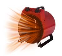 Igenix IG9301 Industrial/Commercial Drum Fan Heater with 2 Heat Settings and Cooling Fan Setting, Integrated Carry Handle, Ideal for Garages and Large Indoor Spaces, 3000 W, Red