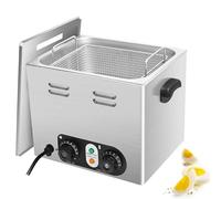 Commercial Egg Boiler, 2600W Stainless Steel Cooker with Mesh Basket, Adjustable Temperature Control 30°~110°, Cooks 45 Eggs at Once for Restaurants and Hotels